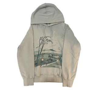 Uniqlo Japanese-style hoodie; Adult Small; Cyan